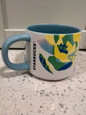 STARBUCKS 2023 Spring Abstract Floral Bee Ceramic Coffee Mug